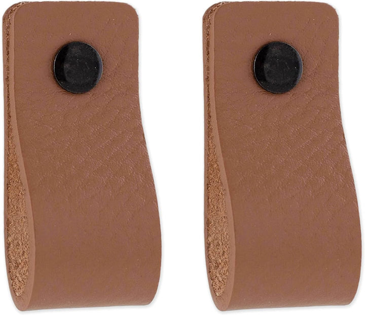 Brute Strength - Ledergriffe für Möbel - Taupe - 6 Stück - 12,5 x 2,5 cm - Schrankgriff, Türgriff fü