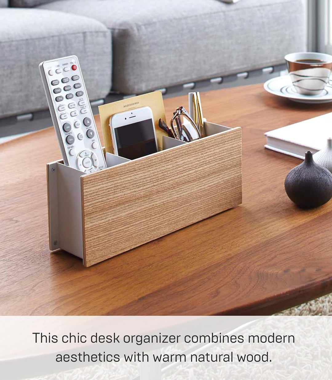 Pen & Remote Rack - Rin - natural Weiss, Weiss