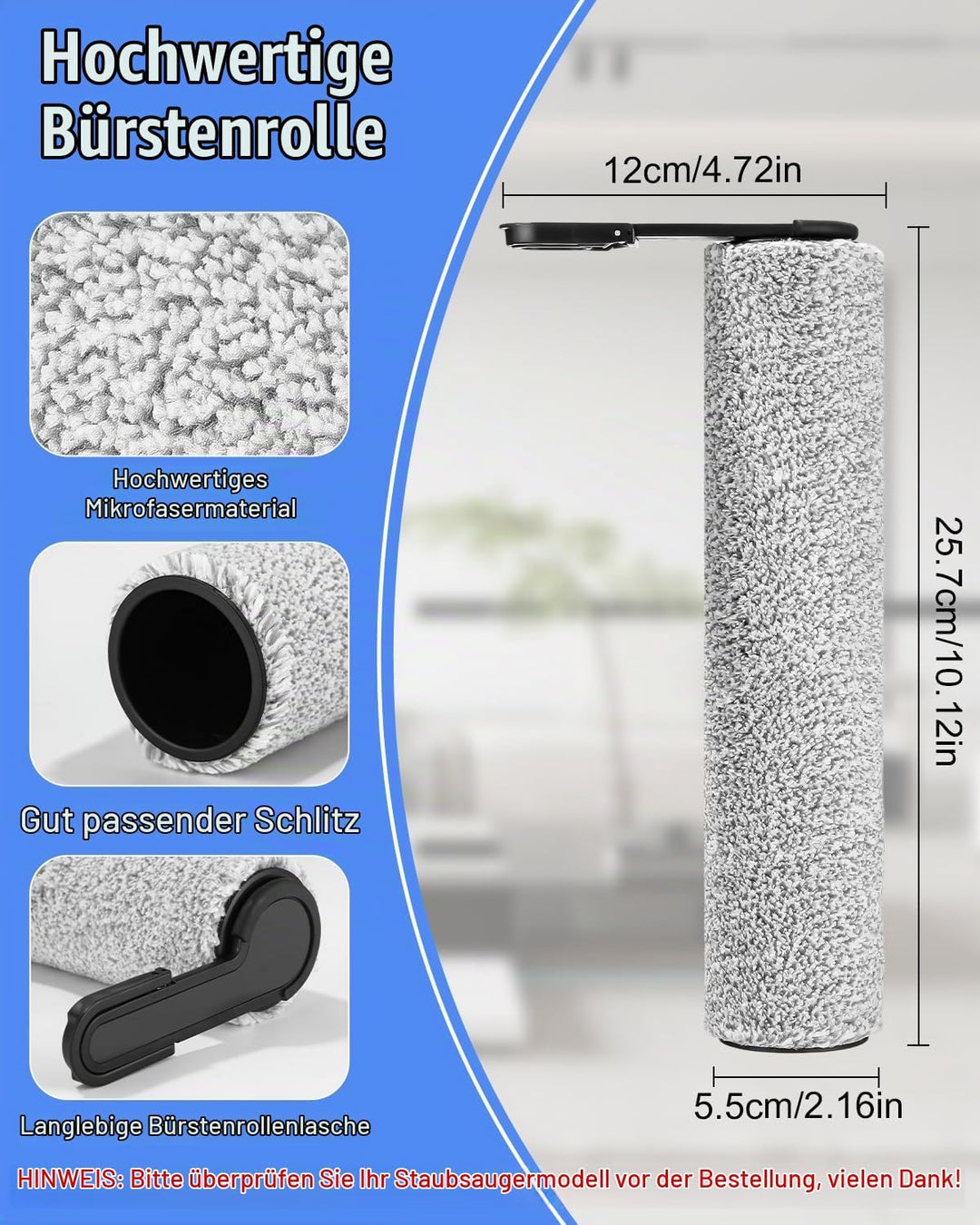 6 Zubehörset für Tineco Floor One Stretch S6/S7 Stretch Ultra/Switch S6/i6 Stretch Ersatzbürsten und