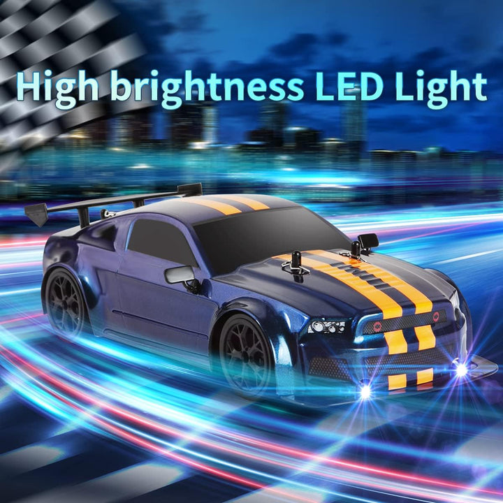Ferngesteuertes Auto, GT RC Drift Auto Fernbedienung im Massstab 1:14 mit LED-Leuchten, 4WD Spielzeu