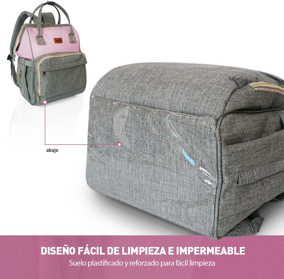Wasserdichte Tasche für Kinderwagen, mit tragbarer Wickelunterlage, multifunktionaler Rucksack für K