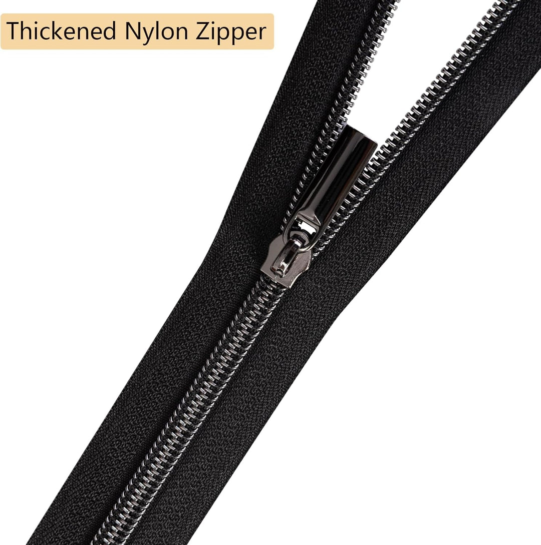 GUBOCA 9 M Reissverschluss,Näh Endlosreissverschluss mit Zipper,mit 30 Stück Reissverschlüsse Zubehö