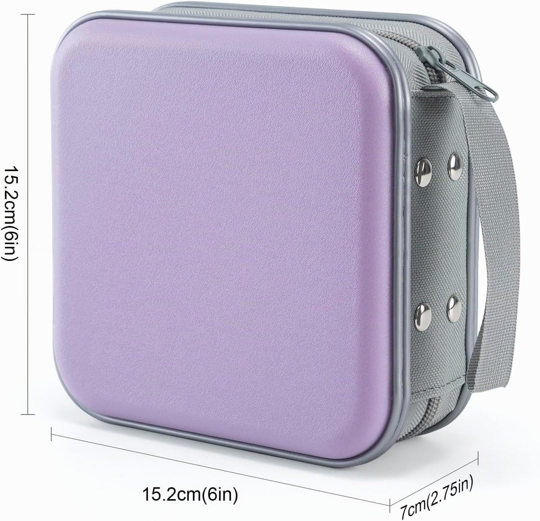 UENTIP CD-Hülle mit 48 Kapazitäten, tragbare DVD-Hülle aus Hartplastik, CD-Organizer, Brieftasche, s