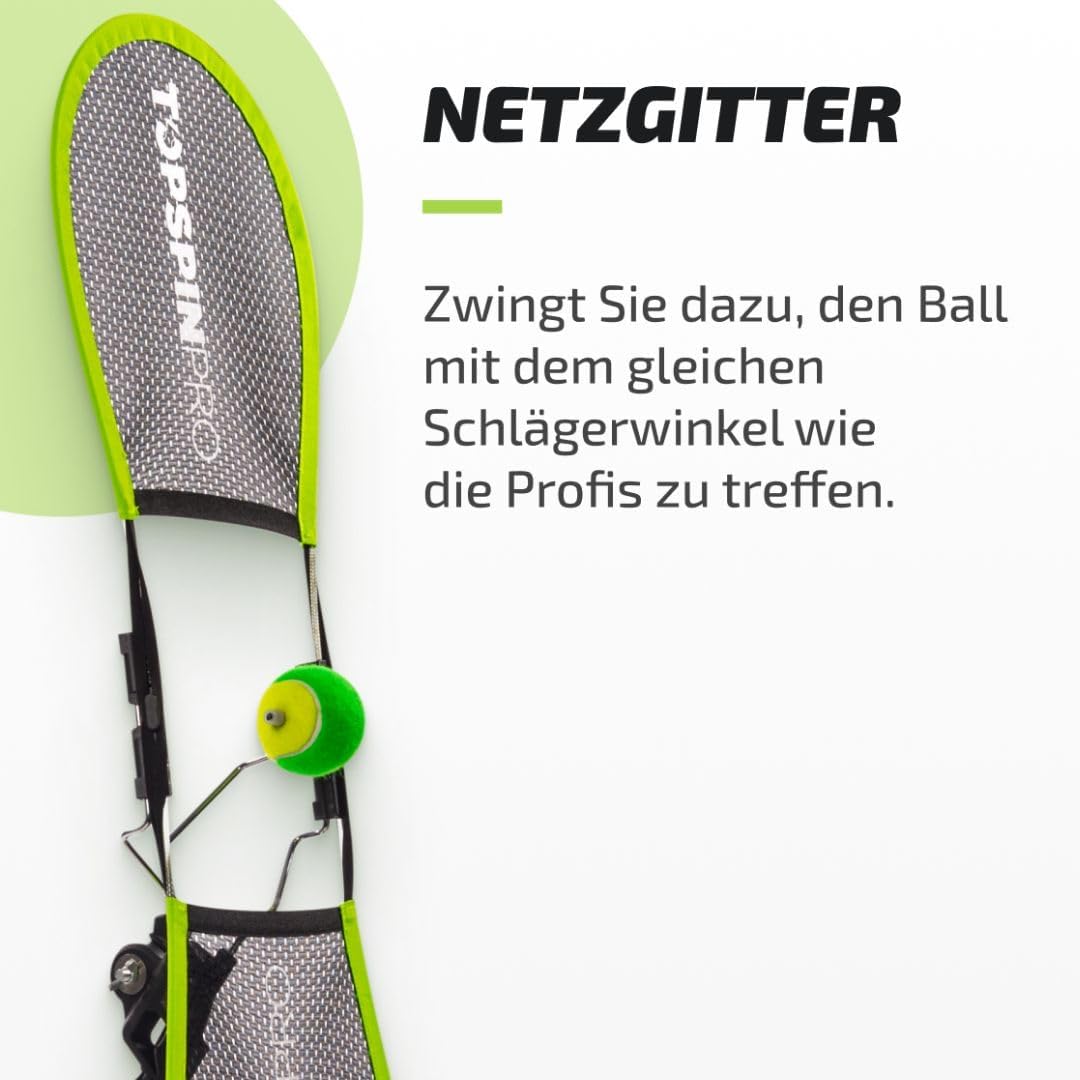 TopspinPro Tennis Trainer | Das Original | Topspin in nur 2 Minuten am Tag Lernen | Einzigartiges Te