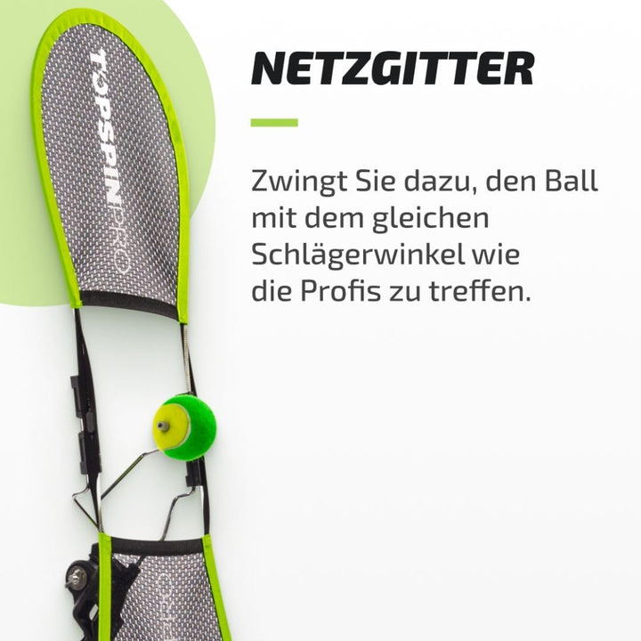 TopspinPro Tennis Trainer | Das Original | Topspin in nur 2 Minuten am Tag Lernen | Einzigartiges Te