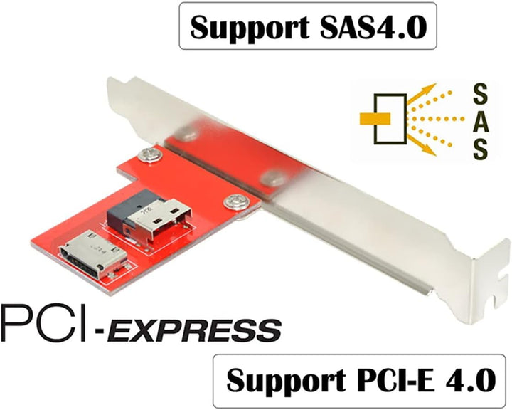 CY PCI-Express 4.0 Slimline SAS SFF-8654 auf Oculink SFF-8611 SFF-8612 PCBA Buchse Adapter mit Halte