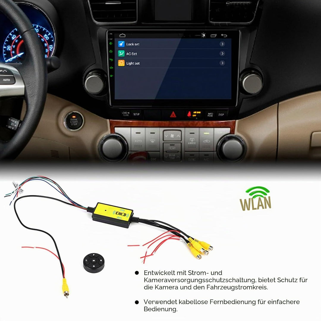 Bediffer Auto R¨¹ckfahrkamera Splitter Schalter, 4 Eing?nge 1 Auto Video Umschalter Videosystem Auto