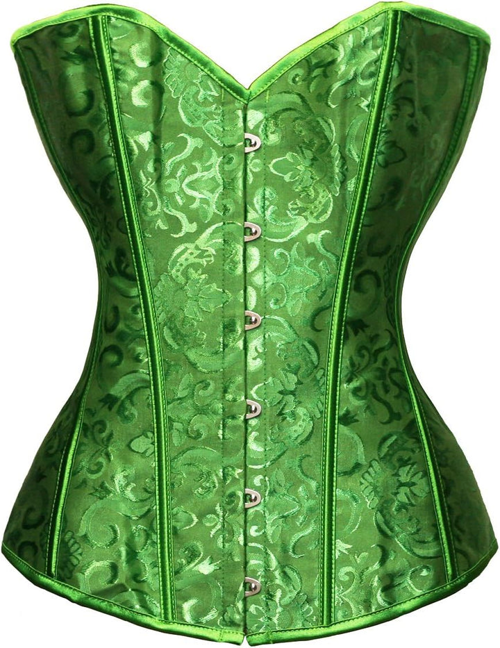 Bslingerie® Damen Brocade Bustier Korsagen S Grüner Brokat, S Gr&#xFC;ner Brokat
