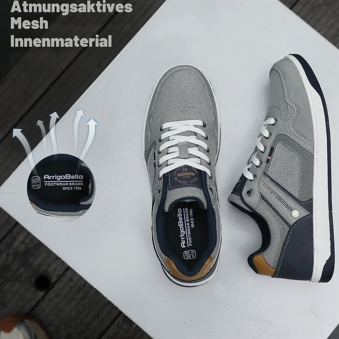 ARRIGO BELLO Freizeitschuhe Herren Sneaker PU Leder Walkingschuhe Atmungsaktive Athletic Formal Clas