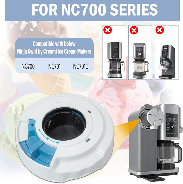 Deckel für Ninja Swirl Creami Behälter，Zubehör für Nc700 Nc701eu Serie, Kompatibel mit Ninja Eismasc