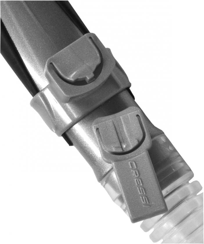 Cressi Alpha Ultra Dry - Schnorchel Trocken Ideal zum Schnorcheln, Apnoe und Tauchen Schwarz/Blau Al
