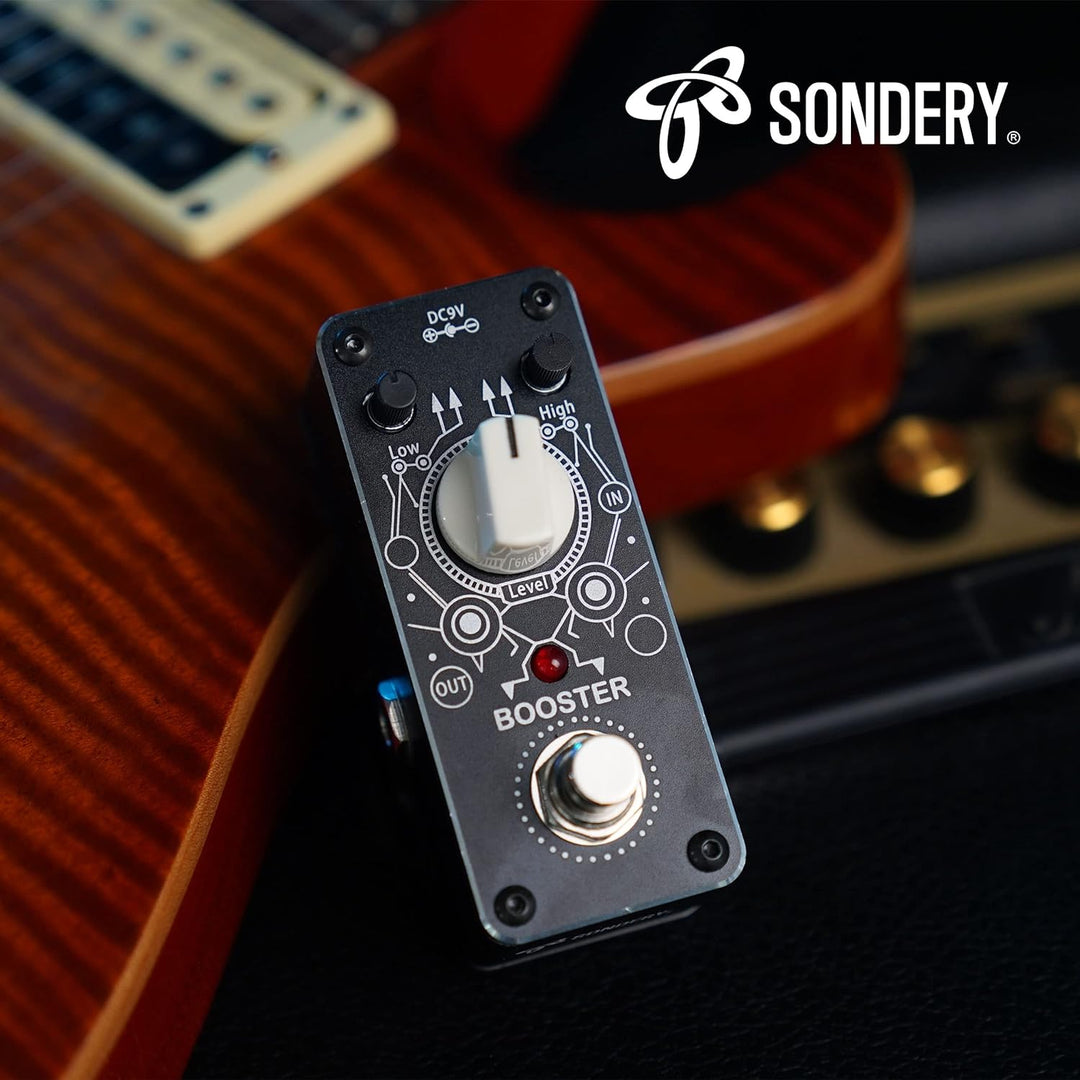Sondery Booster Gitarren effektpedal, boost pedal True Bypass, mehr oder weniger 14dB Wechsel für Fr