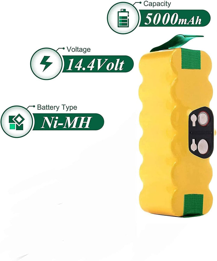 5000mAh Akku für iRobot Roomba,14.4V Ersatzakku für Roomba,5000mAh NI-MH Akku für iRobot Roomba 500