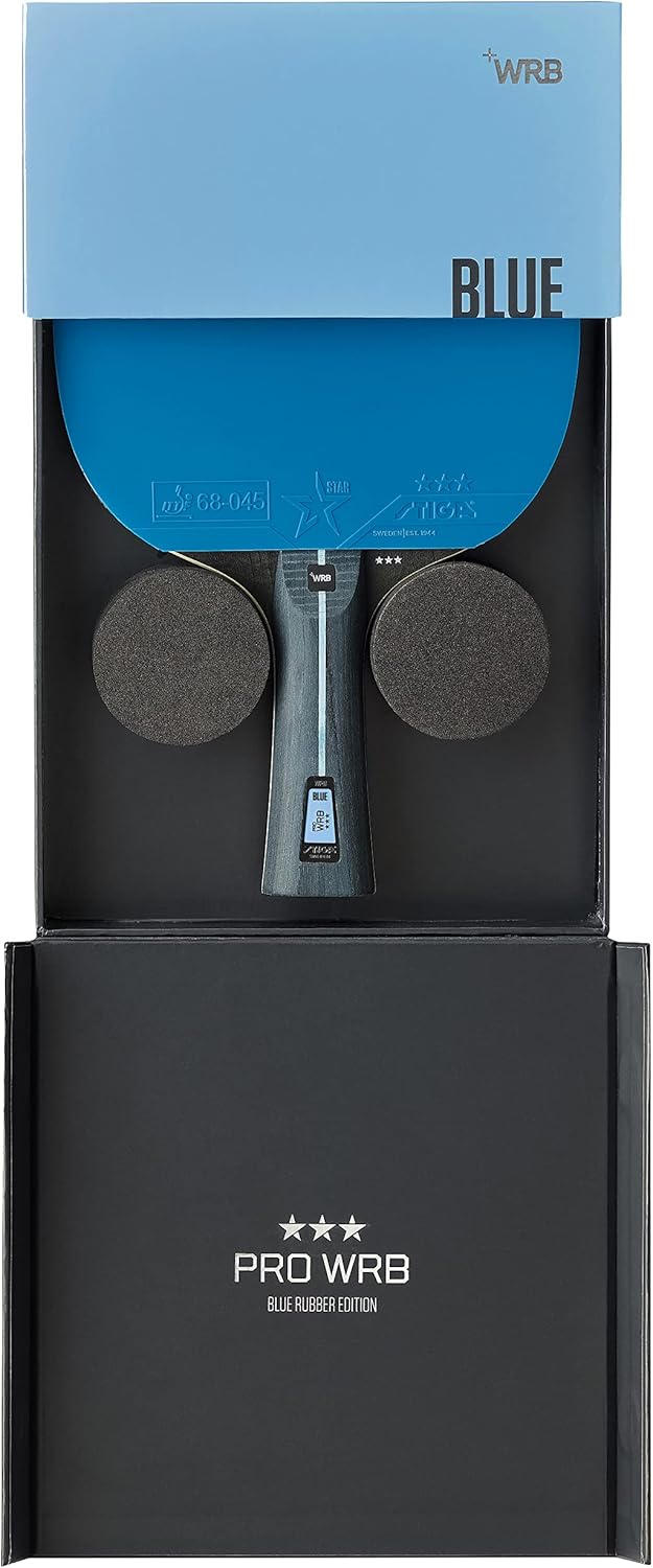 STIGA Tischtennisschläger Pro WRB Blue Edition - 3-Sterne Tischtennis Schläger mit Blauem Belag