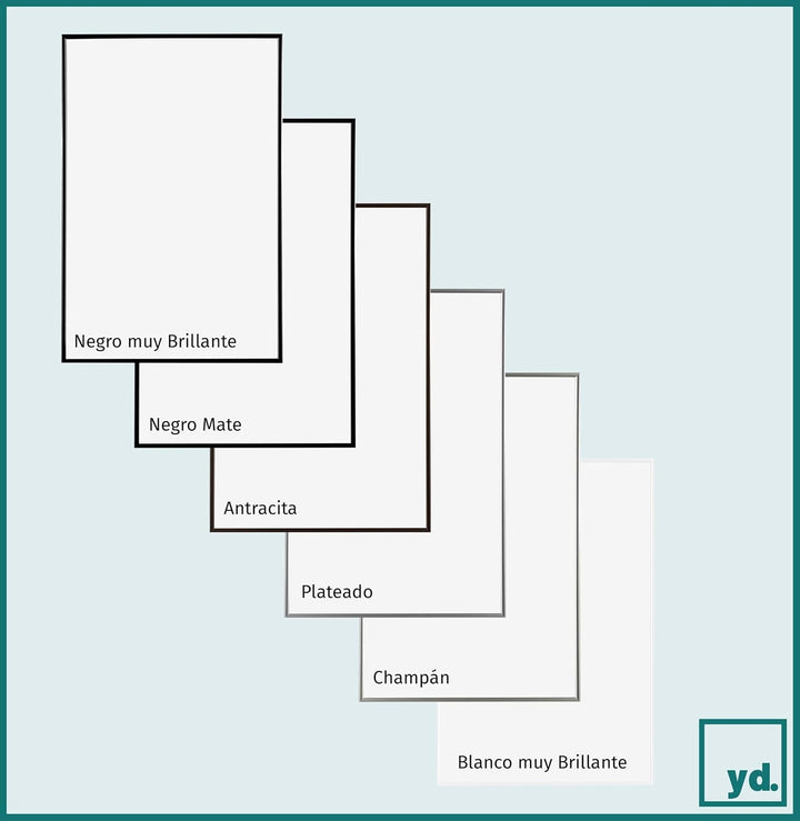 yd. Your Decoration - Bilderrahmen 50x60 cm - Bilderrahmen aus Kunststoff mit Acrylglas - Antireflex