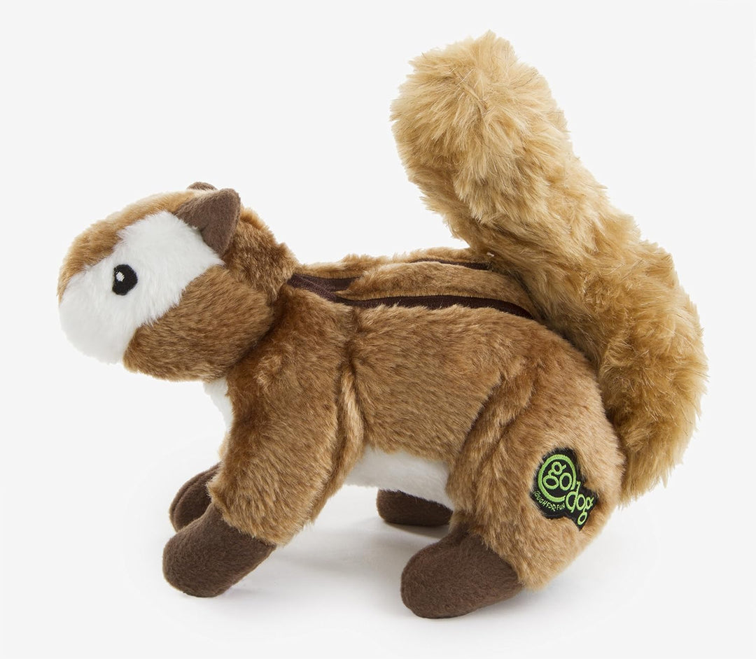 Moonmoon goDog Wildlife Streifenhörnchen, Plüsch, für Hunde und Welpen, weich und langlebig, robust