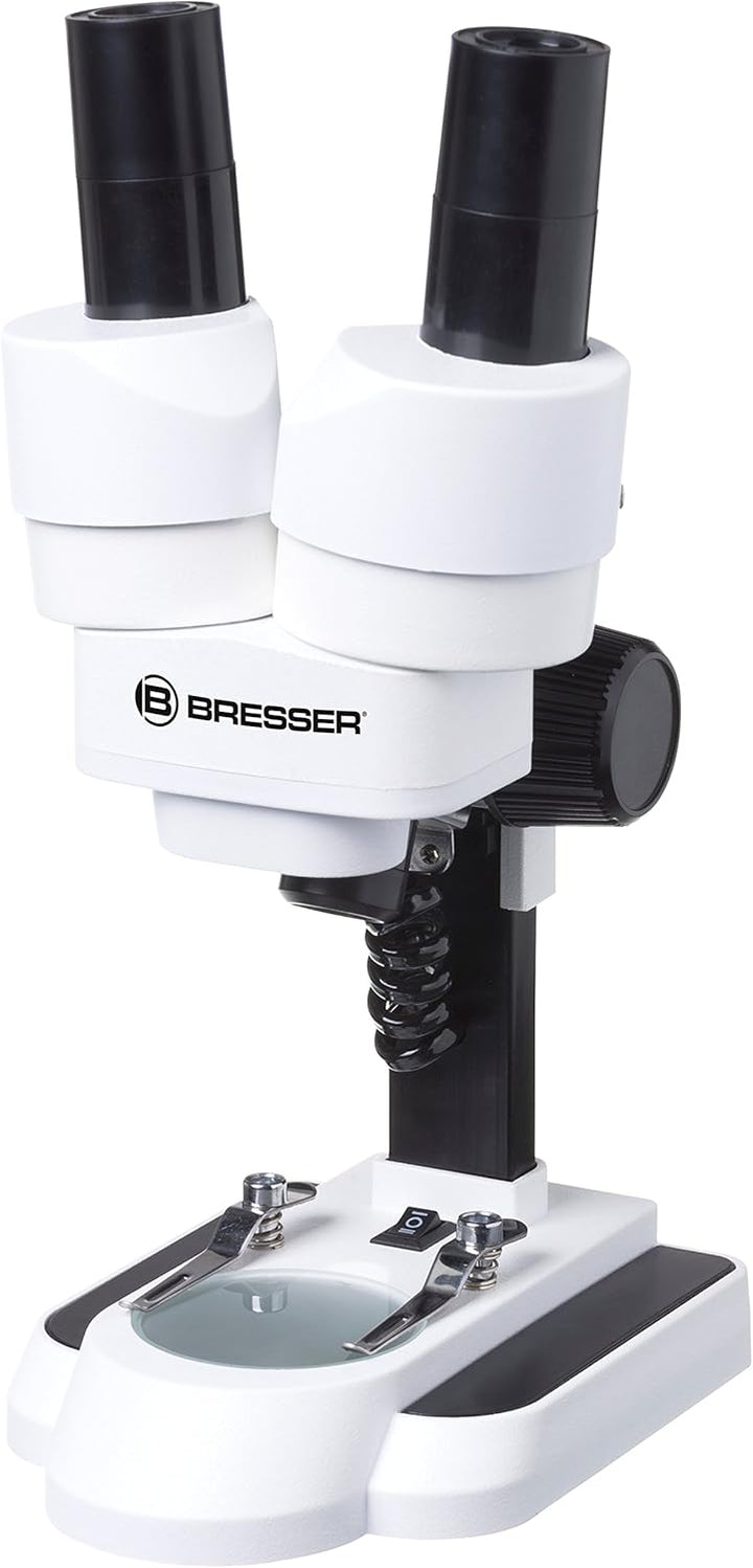 Bresser Junior Stereo 3D Mikroskop ICD-Pro mit 20x und 50x Vergrösserung für Kinder und Erwachsene &