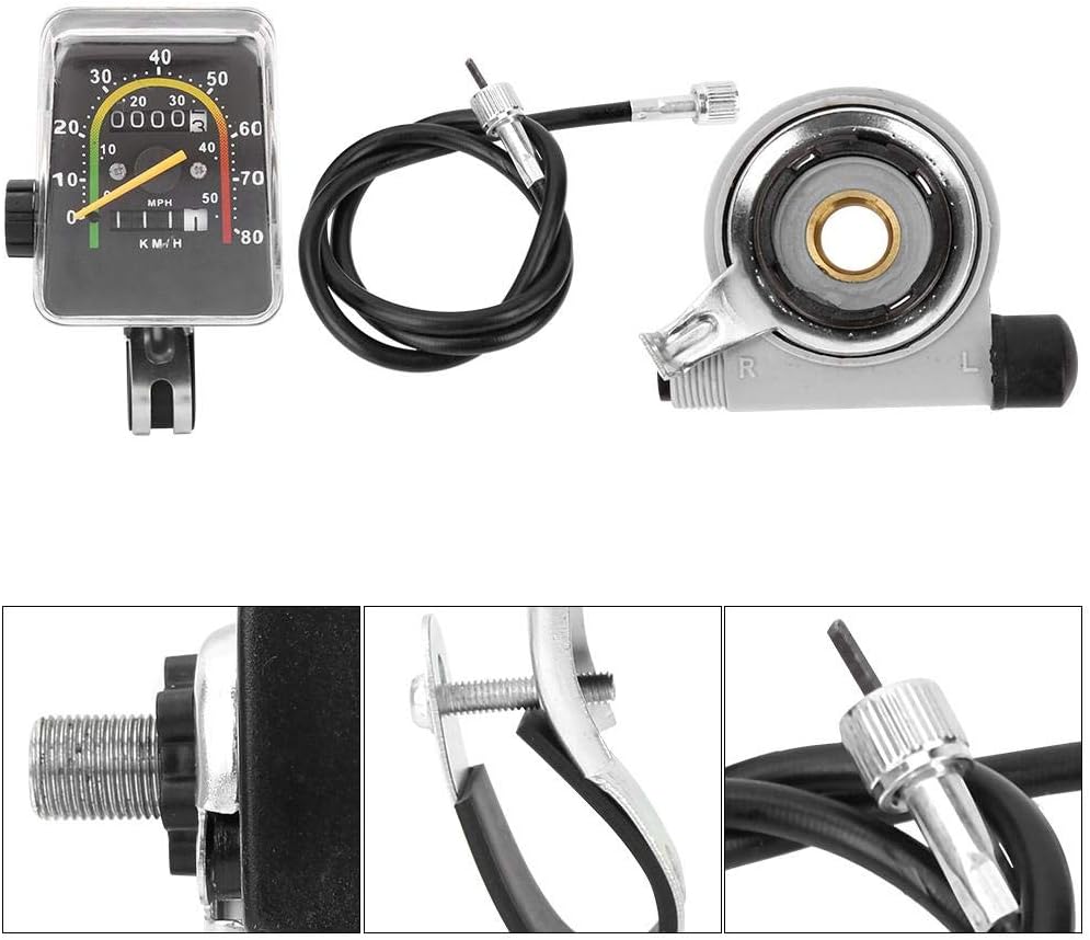 Dilwe Mechanischer Kilometerzähler, Fahrrad-Tachometer Computer Mountainbike-Codetabelle Wasserdicht
