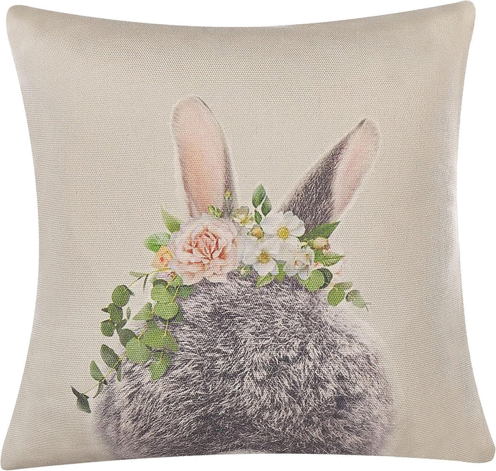 Dekokissen 2er Set Hasenmotiv mehrfarbig 45 x 45 cm Baumwolle/Polyester Fatsia