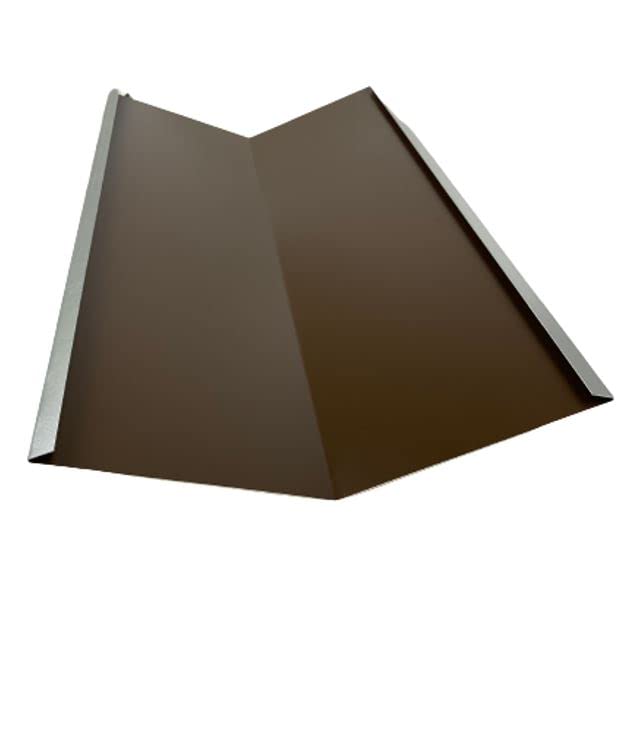 Kehlbleche 2 m lang Aluminium farbig 0,8 mm (mittel, Braun RAL 8014) mittel Braun Ral 8014, mittel B