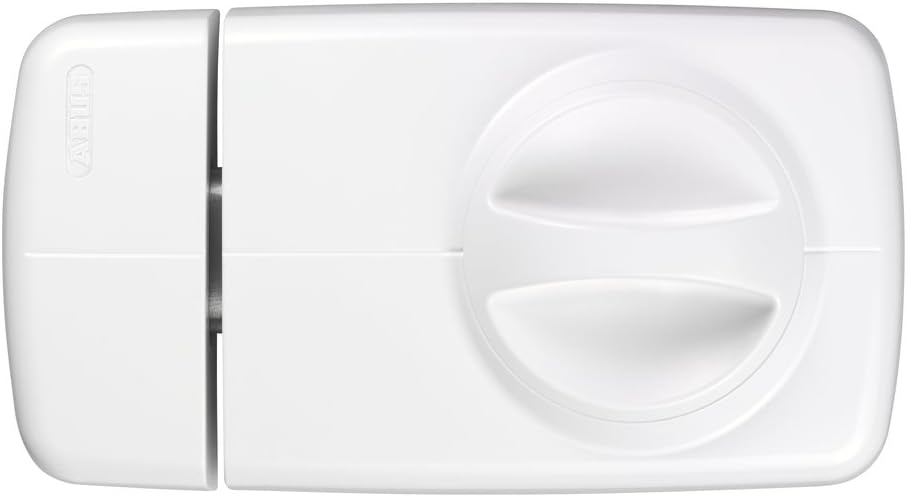 ABUS Tür-Zusatzschloss 7010, mit Drehknauf, weiss, 53294 Kunststoff ohne Alarm Weiss, Kunststoff ohn