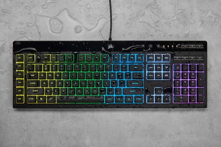 CORSAIR K55 RGB PRO- Layout: PT-PT - RGB-Foundation-Licht, sechs Makro-Com-Integration-Software-Tast