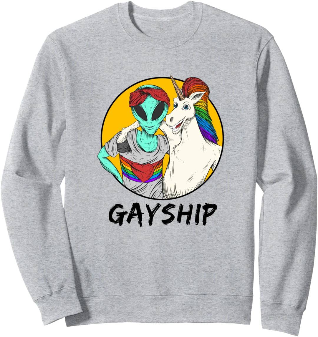 Gayship Gay Friendship Alien Einhorn Homosexuell Gay Pride Sweatshirt