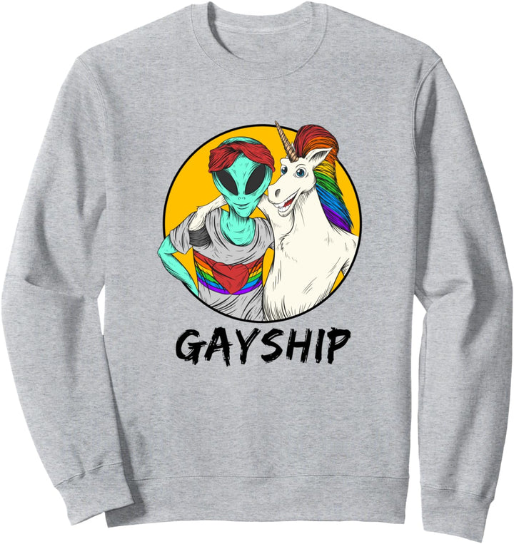 Gayship Gay Friendship Alien Einhorn Homosexuell Gay Pride Sweatshirt