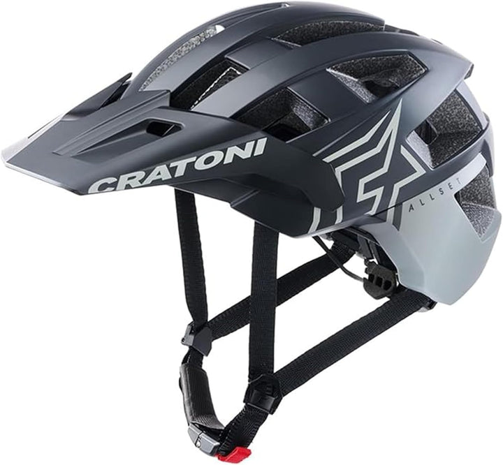 Cratoni Unisex – Erwachsene Allset Pro Helme, Schwarz/Grau Matt, L