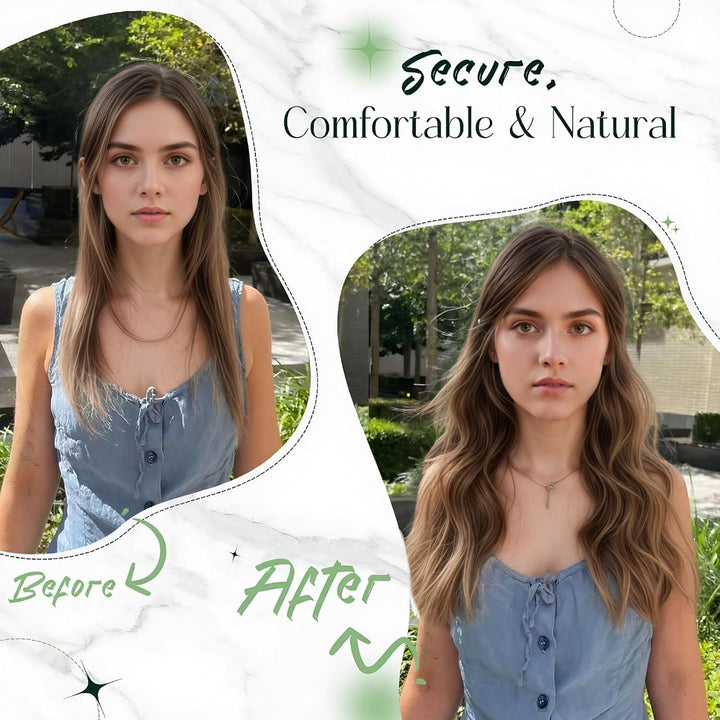 RUNATURE Clip in Extensions Echthaar 100g Golden Blonde mit heller Blondine Clip Extensions Echthaar