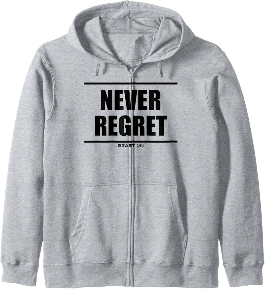Never Regret Beast On Fitness Gym Motivation Body Workout Kapuzenjacke