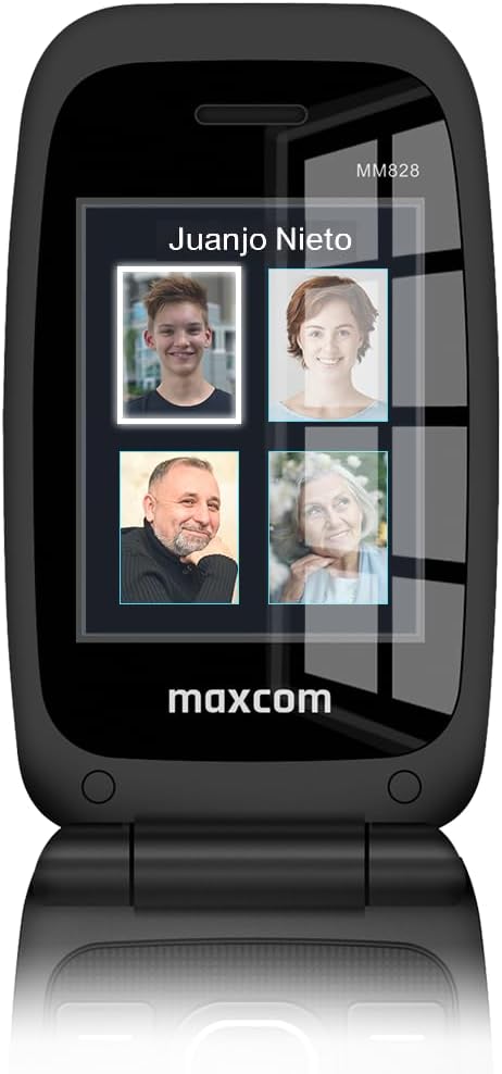 MAXCOM MM828 4G-Handy für ältere Menschen mit Flip-Deckel, grosse Tasten und Symbole, SOS-Taste, 8 S