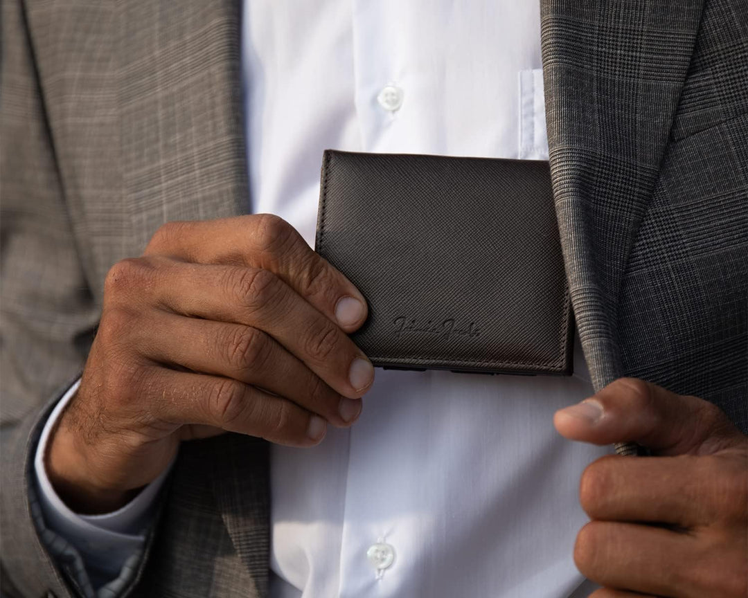Jaimie Jacobs Flap Boy mit Gravur - Das Original - Magischer Geldbeutel mit Münzfach RFID-Schutz Ges