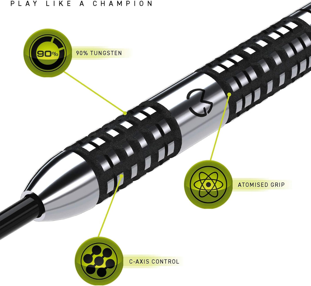 WINMAU Michael Van Gerwen MvG Absolute 22g Profi Wolfram Steeltip Dartpfeile Set mit Flights und Sch