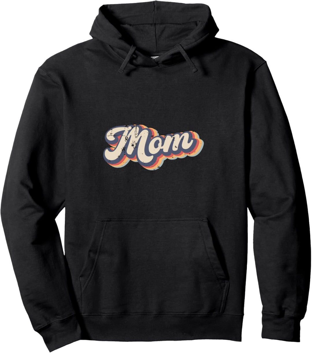 Mom Vintage Rainbow Pullover Hoodie