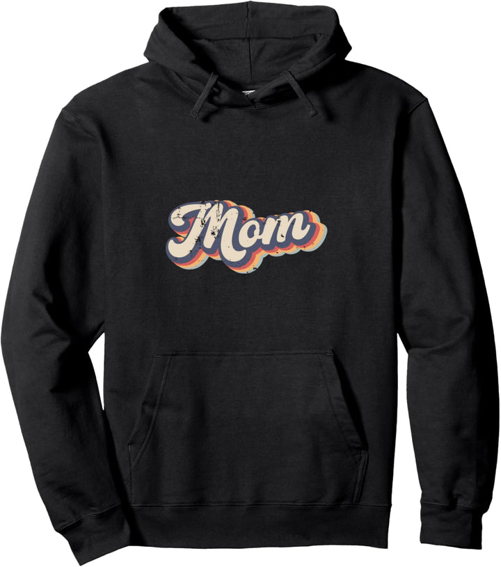 Mom Vintage Rainbow Pullover Hoodie