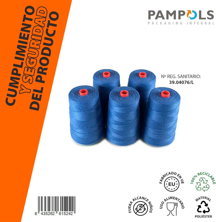 Packung mit 5 Rollen dickem Polyestergarn für Beutelnähmaschine | Hochfestes Seil zum Verschliessen