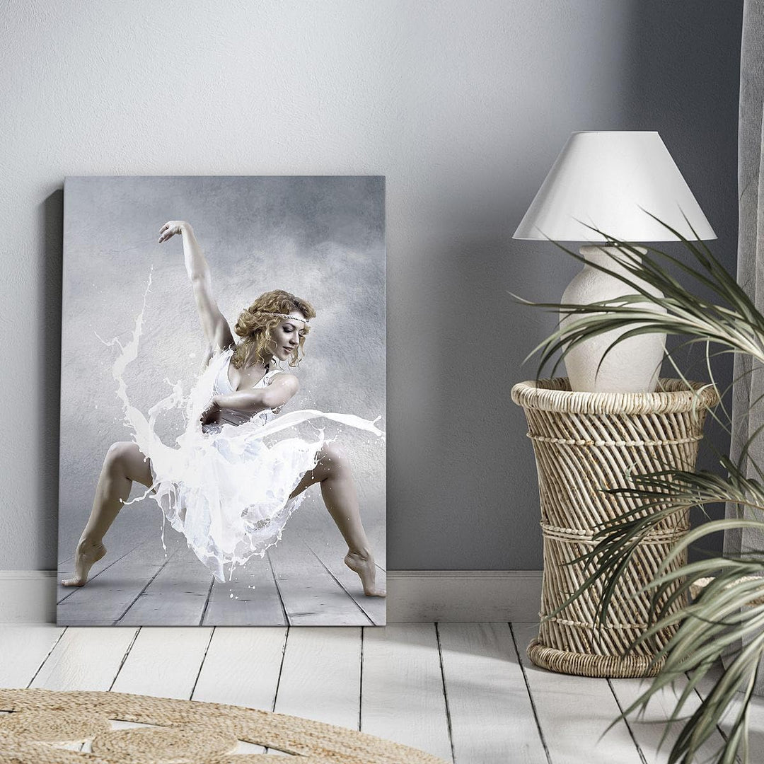 Bilder auf Leinwand Frau Tänzerin Ballett Leinwandbild mit Rahmen 45x80cm Wandbilder Dekoration Wohn