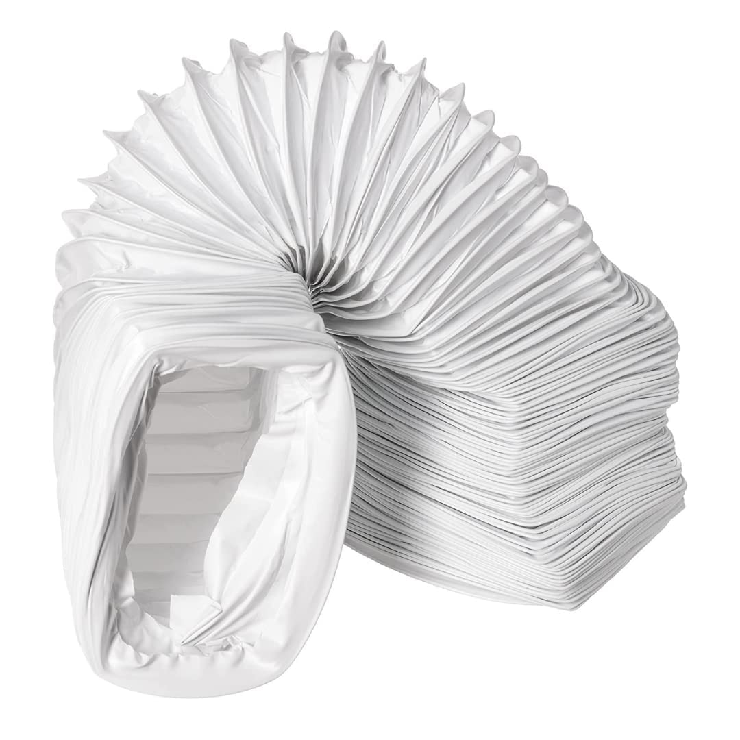 Steinberg14 Weiss 110x55mm / Länge 6 Meter Abluftschlauch PVC Flexibel Schlauch für Klimaanlagen - D