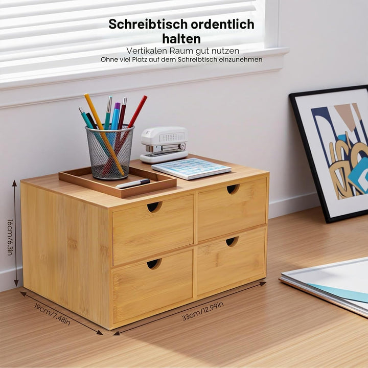 Schubladenbox Holz Schreibtisch Ablage Holz Schreibtisch Organizer Schubladen Organizer Bambus Aufbe