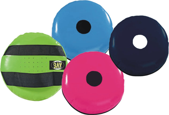 BAY® " FLASH FLYING TARGET " - für KINDER LEDER PU Mitt Doppel Double Hand Schlag Pratze Doppelpratz