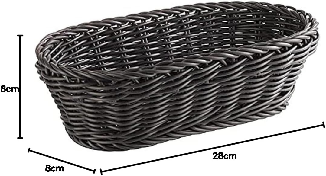 APS Baguette Korb, oval "PROFI LINE" - Körbchen, Flechtkorb aus Polypropylen - Abmessungen: 28 x 16