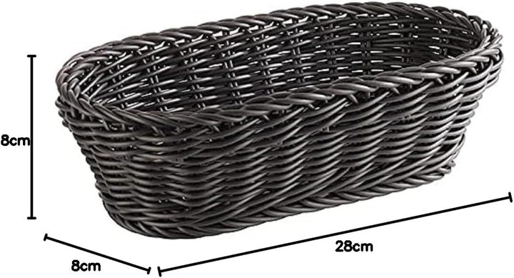 APS Baguette Korb, oval "PROFI LINE" - Körbchen, Flechtkorb aus Polypropylen - Abmessungen: 28 x 16