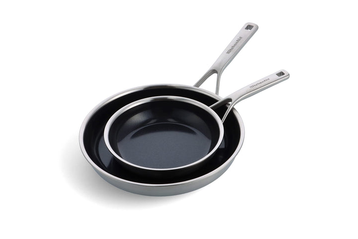 KitchenAid Multi-Ply Stainless Steel Edelstahl PFAS-frei Keramik Antihaft 20 cm und 28 cm Bratpfanne