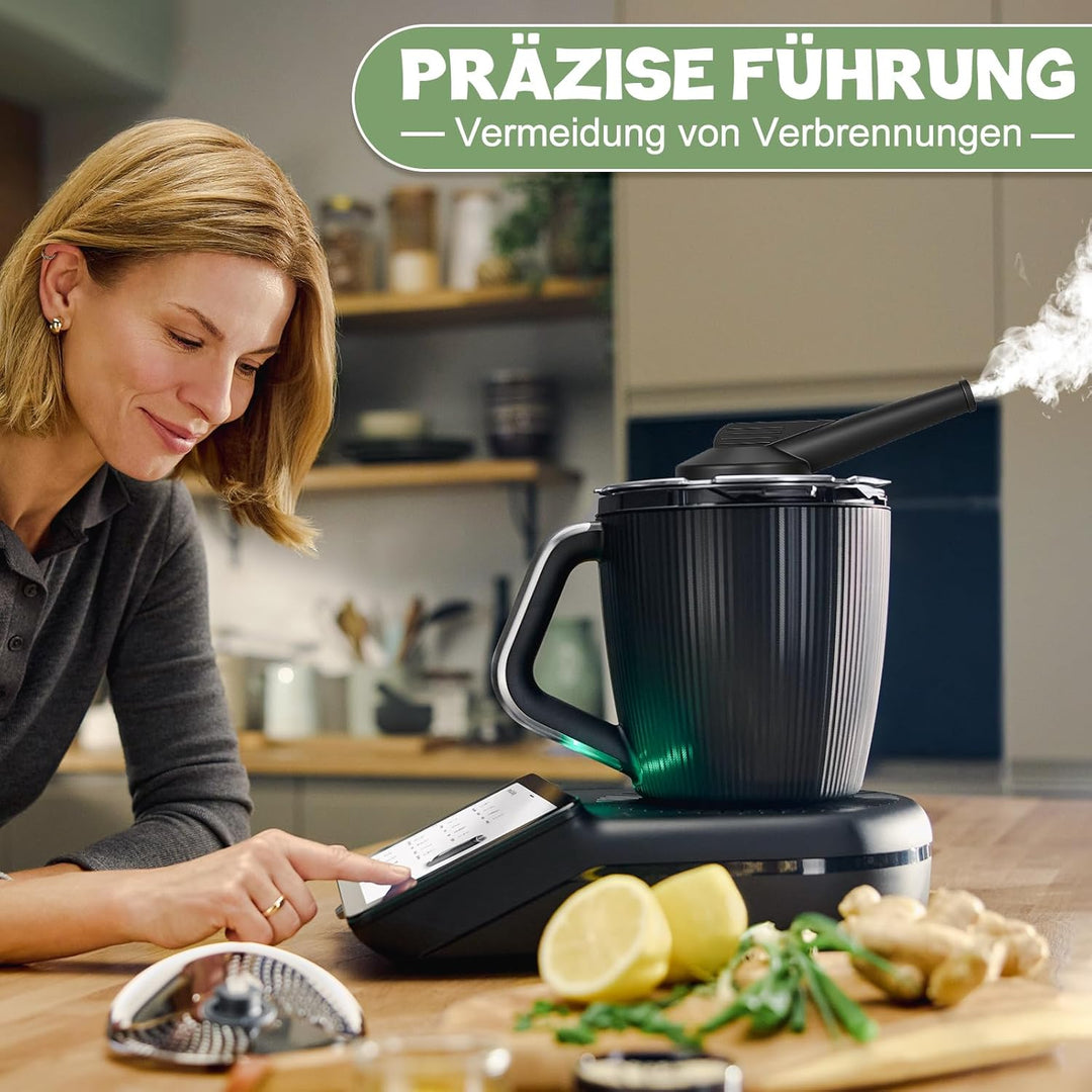 SelfTek Dampfumleiter für Thermomix TM7 - Dampfumleitung Zubehör mit Geschütztem Überlaufschutz, Dam