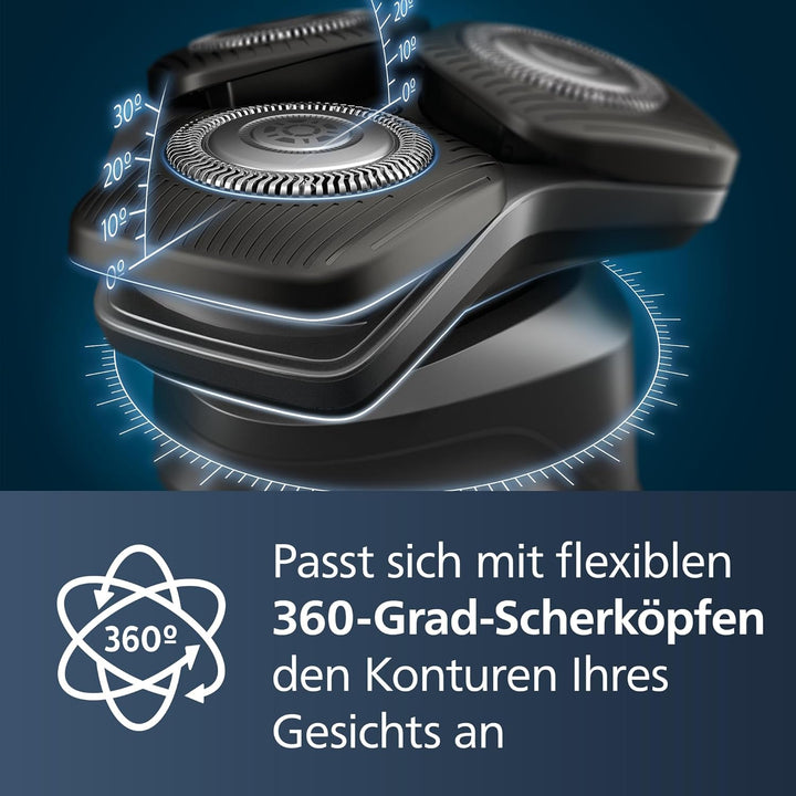 Philips Shaver Series 5000 – Elektrischer Nass- & Trockenrasierer in Carbongrau mit 1 integrierten a