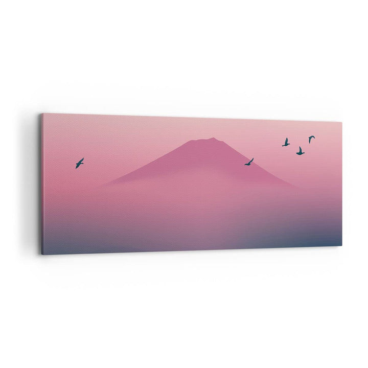 Wandbilder Dekoration Wohnzimmer Vulkan Vogel Natur Panorama Bilder auf Leinwand 120x50cm Leinwandbi