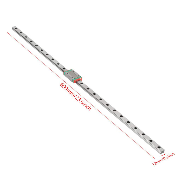 MGN12H 600mm Linearführungsschiene Schlittenwagen CNC-Fräser mit Gleitblock, Linearführungsblock für