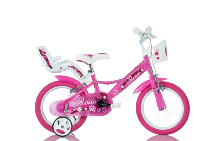 SCH Girls Bicycle Roses Children's Bicycle 14" (4-6 years) Pinke, 14" (4-6 years) Pinke