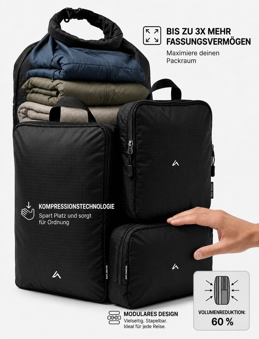 +Zermatt-Horn Rucksack herren Reise-Rucksack 35L | Laptop 15-17 Zoll. Kabinenrucksack Handgepäck mit